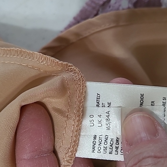 Free People lavender & tan spaghetti strap dress size 0 - Picture 10 of 12